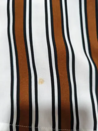 CAMISA MARRON Y BLANCA H&M