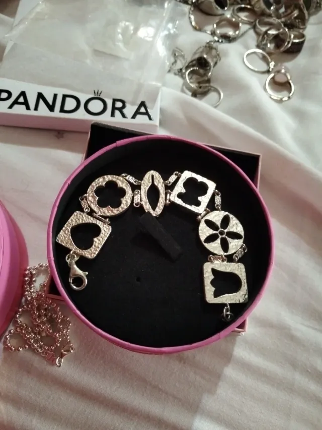 Pulsera Tous Plata Ley Corazón Flor