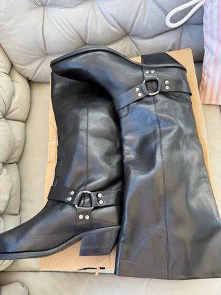 Botas altas piel estilo cowboy