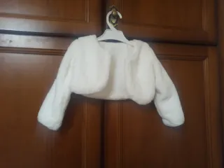 Chaqueta pelo blanco niña