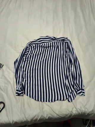 Camisa Zara Rayas Azul y Blanco