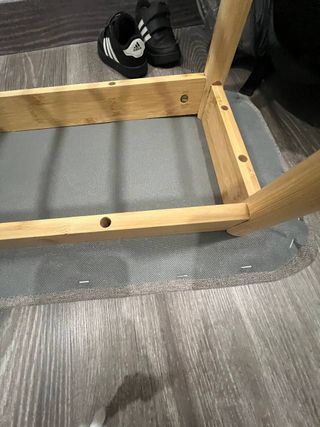 Banco zapatero tapizado bambú