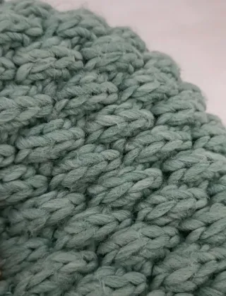 Conjunto gorro y cuello color verde agua