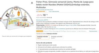 Gimnasio Sensorial Fisher-Price Llama Manta