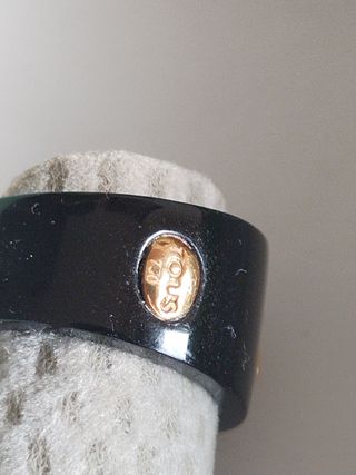 Pulsera y Anillo Tous Resina Negra y Oro