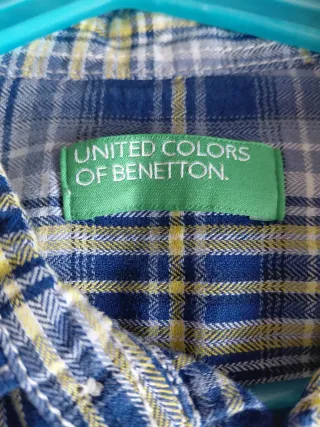 Camisa niño cuadros Benetton Talla 8_10 años aprox