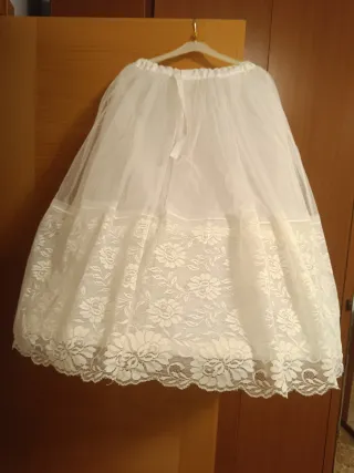 Cancán niña comunión/fallera blanco