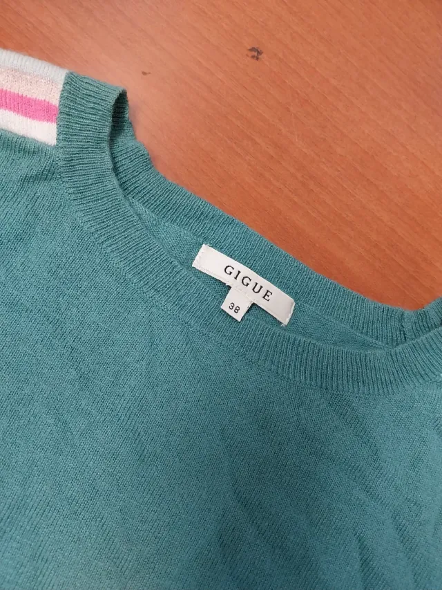 Jersey Gigue Mujer Verde y Rosa