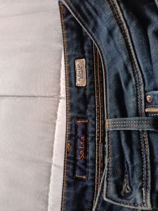 2 pantalones Salsa Talla 38 Azul