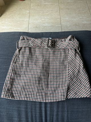 Falda cuadros Mango Talla S