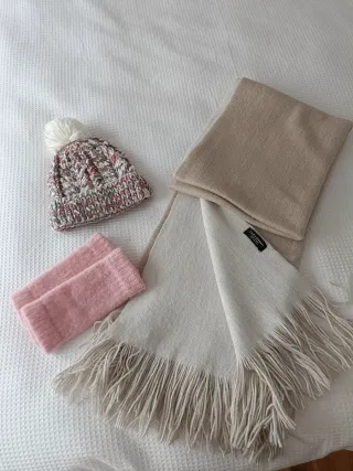 Gorro, bufanda y mitones invierno