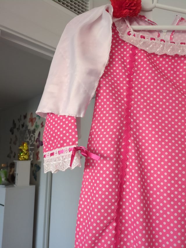 Vestido Chulapa Rosa Lunares
