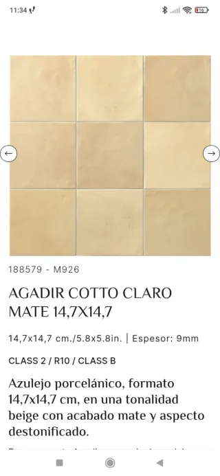 Baldosas Cerámica Dune 132 uds (3 Cajas)