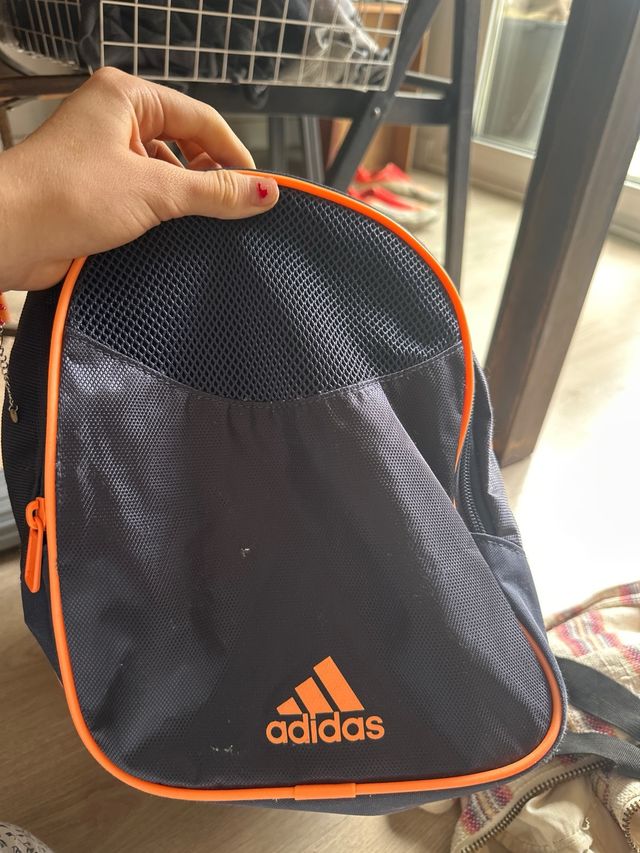 Saco desportivo Adidas preto e laranja
