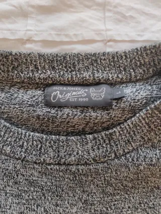 Jersey Jack & Jones gris y negro