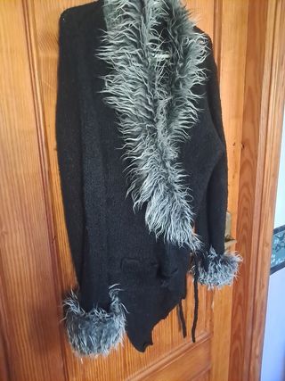 Jersey cruzado lana y pelo