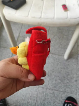 Bolsa Pato Peluche Roja y Amarilla con sonido