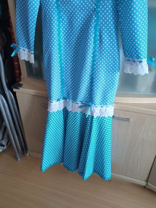 Vestido Chulapa Azul con Lunares Blancos