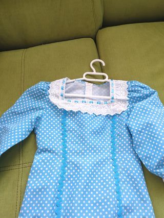 Vestido Chulapa Azul con Lunares Blancos