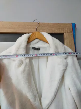 Abrigo blanco fiesta mujer talla única