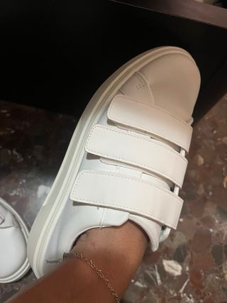 Zapatillas Zara Hombre Talla 44 Velcro Blancas