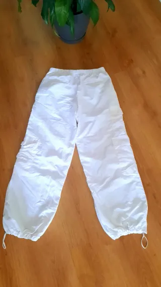 Pantalones Cargo Blancos Zara Talla 34