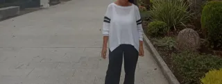 Jersey blanco de punto fino