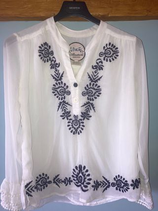 Blusa Almatrichi bordada blanca