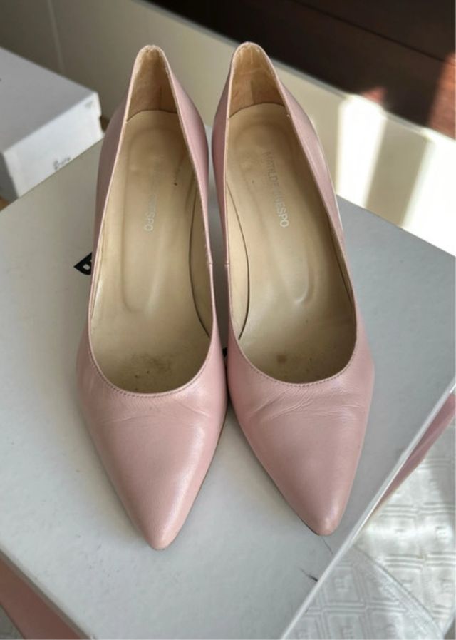 Zapatos de piel rosa Talla 38