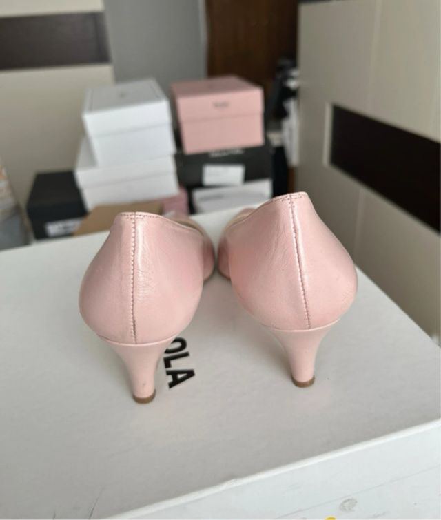 Zapatos de piel rosa Talla 38