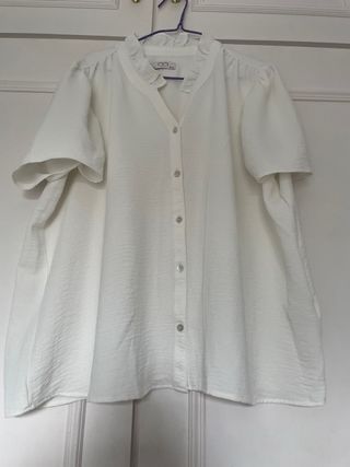 Blusa Cortefiel blanca mujer
