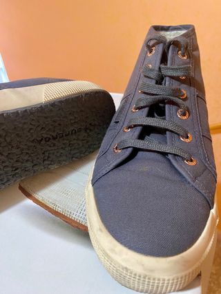 Superga Sneakers Mid Top Grigie Rosgold 43