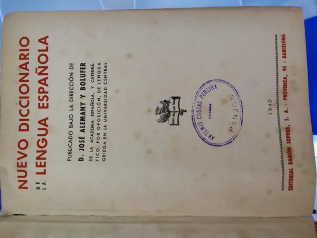 Nuevo Diccionario de la lengua española de 1940.