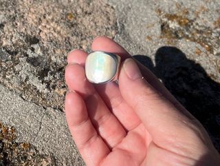 Anillo Nácar y Plata 925