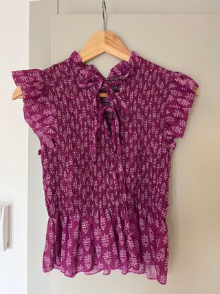 Blusa gasa lila sin estrenar talla única