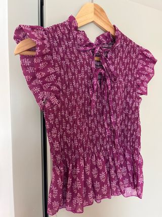 Blusa gasa lila sin estrenar talla única