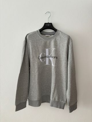 Sudadera Calvin Klein Jeans Gris Logo