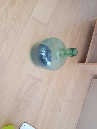 Damajuana Botella Antigua Vidrio Verde