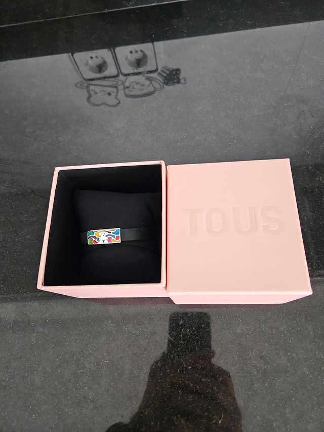 Pulsera Tous Mosaico Plata y Caucho Multicolor