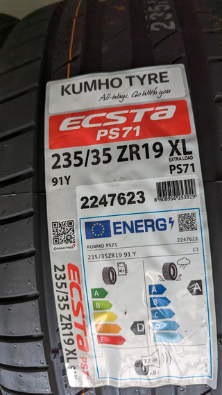 4 Neumáticos Kumho Ecsta PS71 235/35 ZR19 XL