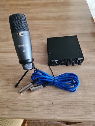 Interfaz Audio PreSonus Audiobox USB96 y microfono