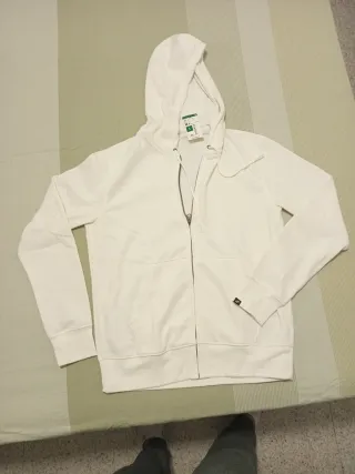 Sudadera con capucha blanca Talla M