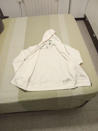 Sudadera con capucha blanca Talla M