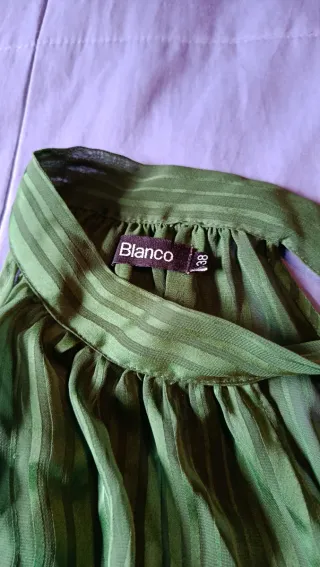 Blusa verde semitransparente mujer