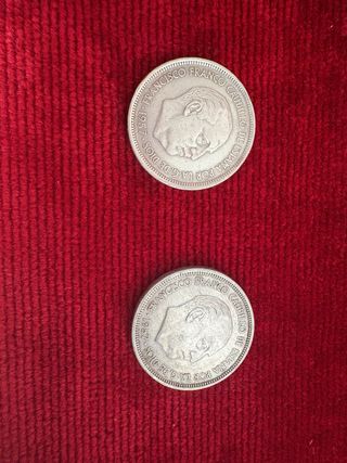 Monedas 50 Pesetas 1957 Estrella 58 (2 unidades)