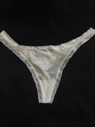 Tanga Calvin Klein Blanco/Beige Talla Única