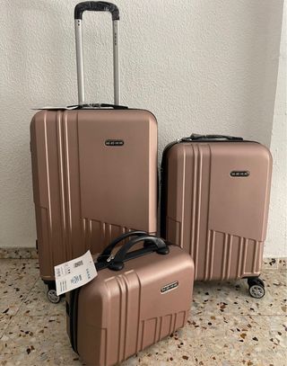 Set 3 Maletas Viaje - Rosa Dorado