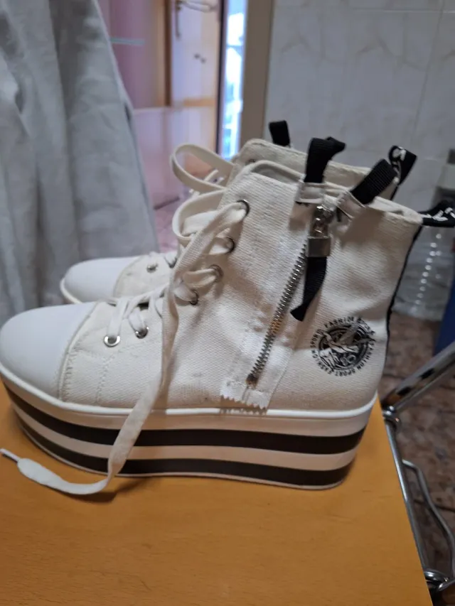 Zapatillas blancas plataforma mujer
