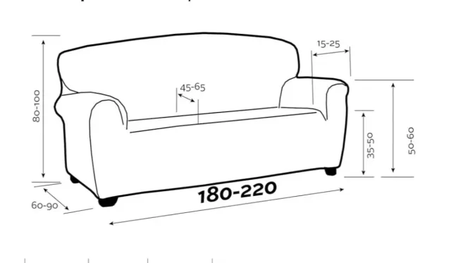 Funda sofá elástico FAVERTI 3 plazas beige