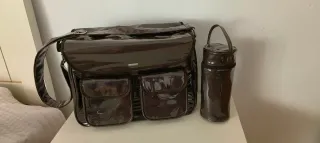 Bolso y termo marrón Bebedue
